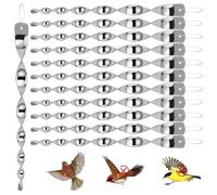 Bangbobi 12 Unidades de Espiral Reflectante para ahuyentar pájaros, Espiral contra pájaros para jardín y balcón, Repelente de pájaros contra Cuervos y Golondrinas (geométrico, Estilo rústico)