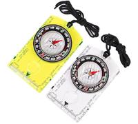 Bangbobi 2 brújulas para Exteriores, brújulas de Bolsillo Impermeables, multifuncionales para navegación al Aire Libre, Acampada, orientación y Supervivencia - Verde + Transparente