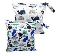 Bangbobi 2 Piezas Wetbag Kindergarten Grande, Bolsa Impermeable con Cremallera para pañales, Bolsa Impermeable para natación y artículos de baño (TPU Impermeable)