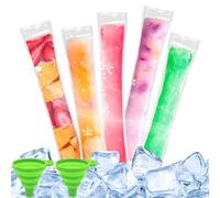 Bangbobi 200 Piezas de Helado de Agua con Embudo, moldes para Helados de Agua sin BPA y Conos para Helados caseros para Polos caseros, Yogur y Zumo