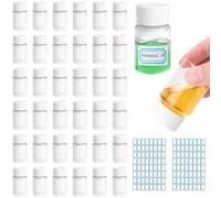 Bangbobi 30 Piezas 20 ml pequeñas Botellas de plástico para Rellenar, Mini Botellas con tapón de Rosca y Etiquetas - Botellas Transparentes para muestras de cosméticos