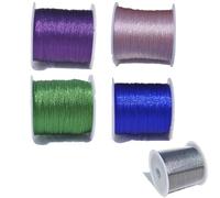 Bangbobi - 5 Rollos de Hilo Brillante, 250 m para Manualidades, 0,4 mm x 50 m/Rollo, cordón para la fabricación de Joyas, Collares y Pulseras.