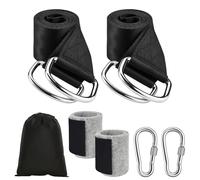 Bangbobi Accesorio para Columpios de árbol 800KG, suspensión de Hamaca Exterior y Silla Colgante trapecioide, Correas de 150cm x 5cm con mosquetones, Anillos en D