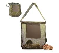 Bangbobi Cesta para Setas Recoger Setas es más fácil con la Robusta y Transpirable Bolsa para Setas - Correa Ajustable para el Hombro y Bolsillo Extra para Accesorios