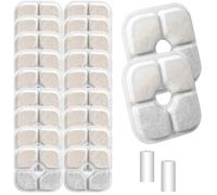 Bangbobi - Pack de 20 Filtros para Fuente de Agua Catit Pixi para Gatos, con 2 Tubos de Repuesto, Sistema de Triple Filtración con Resina y Carbón Activado