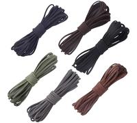 Bangbobi - Pack de 6 Colores de Cinta de Cuero 5M x 3mm, Tira de Cuero por Metros para DIY, Bisutería, Pulseras, Collares y Manualidades