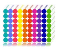 Bangbobi Puntos Adhesivos de Colores 1400 Piezas, 10 Colores Puntos de Marcado, Pegatinas Puntos de Colores, Pegatinas Redondas, Puntos Adhesivos de Colores