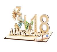 Bangbobi Regalo de cumpleaños para Chicas y Chicos de 18 años: Cartel de cumpleaños de Madera y Libro de visitas, decoración de Mesa para el 18.º cumpleaños de Chicas y Chicos