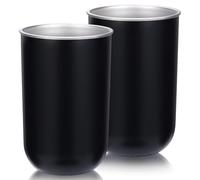 Bangbobi Set 2 vasos dentales, 300ml, acero inoxidable, plata | Acero inoxidable, higiénico, baño & viaje, 300ml, vaso dental, vaso plástico, vaso infantil