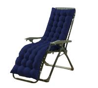 BangDon Cojín grueso para silla de jardín, solo cojín suave para silla de salón con lazos antideslizantes, fundas de asiento para sillas de jardín y patio, tatami (azul oscuro, 160 x 50 pulgadas)