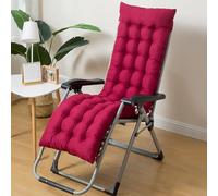 BangDon Cojín grueso para tumbona de estilo moderno, cojín relajante para silla mecedora con diseño antideslizante, para exteriores, jardín, patio, playa, piscina (solo cojín) (rojo, 100 x 45