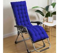 BangDon - Cojín reclinable para tumbona, almohada ligera, funda para silla de columpio, funda cómoda con tiras antideslizantes para patio, oficina, hogar (azul zafiro, 150 * 45 cm)