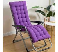 BangDon Cojín relajante para tumbona, almohadilla ligera, funda para silla mecedora, cómodo cojín de asiento con correas antideslizantes para exteriores, patio, oficina, hogar (Morado1, 120 x 40 cm)