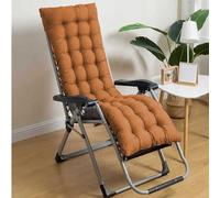 BangDon Cojín relajante para tumbona, ligero, para mecedora, cómodo cojín con correas antideslizantes para exteriores, patio, oficina, hogar (café, 150 x 55 cm)