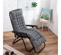 BangDon Cojines para tumbona de estilo clásico, cómodo, grueso, acolchado, para jardín, mecedora, tumbona, cojín para oficina, Tatmi piscina (gris, 100 x 45)