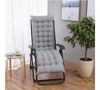 BangDon Tumbona reclinable, cojín para mecedora de patio, con correas antideslizantes, cómodo cojín grueso para muebles exteriores y uso interior (gris, 50 x 50 pulgadas)