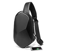 BANGE Bolsa bandolera para hombre, impermeable, segura, protectora, cruzada, para ciclismo, senderismo, viajes, negro, Moda