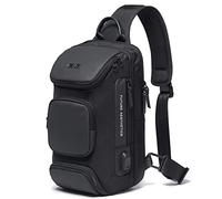BANGE Bolso bandolera impermeable para hombre, bolsa de hombro cruzada, Negro -, Without Lock, Duradero