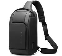 BANGE Bolso bandolera para hombre, bandolera para hombre, Negro, M, Moda