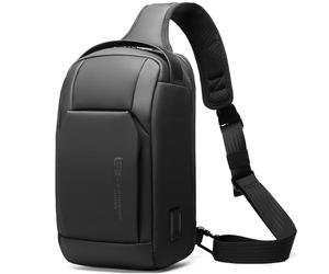 BANGE Bolso bandolera para hombre, bandolera para hombre, Negro, M, Moda