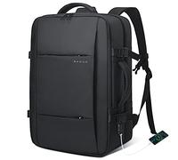 BANGE Mochila de viaje, mochila de transporte aprobada para vuelo, bolsa de viaje internacional, resistente al agua, duradera, mochila para laptop de 17 pulgadas, mochila grande para negocios, fin de