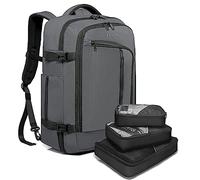 BANGE Mochila de viaje para la noche, 40 litros aprobada por la FAA para fines de semana, mochila de transporte, Gris, 19.7 x 8.3 x 12.6, Mochilas de mochila