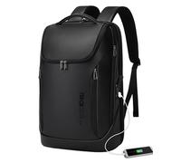 BANGE Mochila inteligente de negocios impermeable para laptop de 15.6 pulgadas con puerto de carga USB, mochila duradera de viaje, Cuero, M, Moda