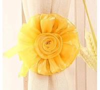 BANGHA Sujeta Cortinas,AlzapañOs Cortinas 2 Piezas de Hebilla habitación, Correa for Sujetar Cortinas, for, Soporte for Corbatas con Clip, decoración(Yellow)