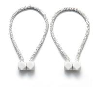 BANGHA Sujeta Cortinas,AlzapañOs Cortinas Lazos for Cortinas con Bolas, Cuerdas for Colgar, Sujetadores, Hebillas, Barras for Accesorios, Ganchos for, Decoraciones for el hogar(White,1PC)