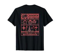 Bangkok Cartoon Retro Gráfico, Cultura y Seguridad Vibes Camiseta