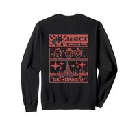 Bangkok Cartoon Retro Gráfico, Cultura y Seguridad Vibes Sudadera