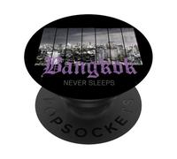 Bangkok Skyline Vintage BKK Retro Tailandia Recuerdo PopSockets PopGrip Adhesivo