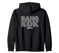 Bangkok Tailandia Mapa De La Ciudad Tipografía Urban Travel Sudadera con Capucha