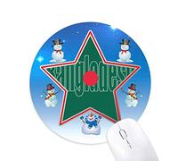 Bangladesh Country Flag nombre Muñeco de nieve mouse pad redondo Star Mat
