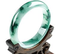 Bangle de jade birmano natural para mujeres joyas de jadee jadeita chino de clasesidad verde genuina para regalos de madre con certificado (tamaño: 52 mm)