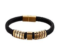 Bangle Personalised Bangle Men's Woven Bracelets Boys Bracelet Stainless Steel with Magnetic Clasp Length 21 cm Gifts, Faux, Without Zirconia