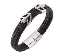 Bangle Personalised Bracelet Men's Punk Arrow Bracelets Engraved Bracelet Stainless Steel with Magnetic Clasp Length 20.5 cm Gifts, Faux, Without Zirconia
