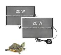 bangminda 2 Piezas Mantas Termicas Reptiles Manta Termica Terrario con Control de Temperatura y Timer Estera Calefactora Ajustable Almohadilla Térmica para Reptiles Lagarto Tortuga (42x28 cm, 20 W)