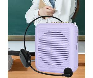 bangminda Amplificador de Voz con Microfono Amplificador Portátil Recargable 10W USB U Disk/TF Mini Amplificador de Voz para Guías Maestros Profesores Artistas Promotores de Ventas (Morado)