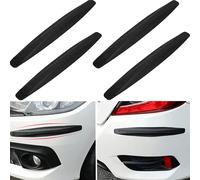bangminda Protector de Parachoques Delantero y Trasero para Coche 4PCS Universal Etiqueta Adhesiva Paragolpes Anti-Collision Anti-Rasguño, caucho (Negro)