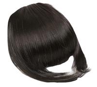 Bangs Central de pelo Clip de flecos en la pico en la franja Clip de fibra de alta temperatura en flequillo con cabello de la templo mirando mirada natural Falta plana Flana delantera