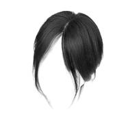 Bangs de la parte media-Corte de horquilla de flecos clip, marco de cara natural | hilos sintéticos resistentes al calor para ropa diaria o estilo de fiesta, diseño de división central realista para u