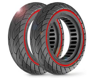 BANGTING 2PCS 10x2.125 Pulgadas Ruedas Macizas para Patinete Electrico, 50/75-6.1 Neumáticos de Reemplazo, 8 1/2 x2 Rueda de Repuesto Para Xiaomi Pro 2 / M365 / M365 Pro / 1S / 3/3 Lite/Essential