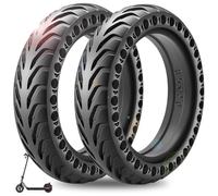 BANGTING 2PCS 8.5x2 Ruedas Patinete, 50/75-6.1 Neumático Macizo | 8 1/2 x2 Llanta de Repuesto Antipinchazos para Xiaomi Pro 2/M365/M365 Pro/1S/3/3 Lite/Essential, Soflow SO4/SO3