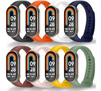 BANGTING 3-12 Pièces Bracelets Compatible avec Xiaomi Mi Band 10/9/8, Bracelet de Remplacement pour Xiaomi Smart Band 10, Mi Band 9 Bracelet (8 PCS)