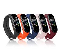 BANGTING 5 correas compatibles con Xiaomi Mi Band 3/4, reloj de pulsera de repuesto para Xiaomi Smartwatch Mi Band 4 Pulsera Pulseras Smartband Mi Band 3 Correas Silicona Coloridas