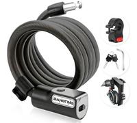 Bangting Candado para patinete eléctrico, 120 cm/12 mm, alta seguridad, cable con 2 llaves para scooter/electrónico/bicicleta/motocicleta/nino/coche