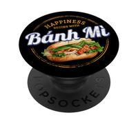 Banh Mi Street Food Baguette Vintage Vietnam Recuerdo Retro PopSockets PopGrip Adhesivo