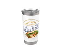 Banh Mi Street Food Baguette Vintage Vietnam Recuerdo retro Vaso térmico de acero inoxidable de doble pared
