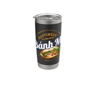 Banh Mi Street Food Baguette Vintage Vietnam Recuerdo retro Vaso térmico de acero inoxidable de doble pared